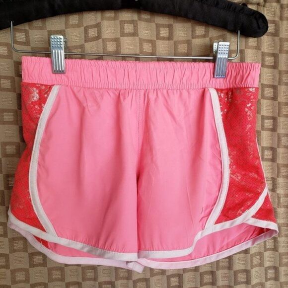 ♥ 3/$30 Sale. Girls Pink Running Athletic Performance Shorts Large - Picture 2 of 6